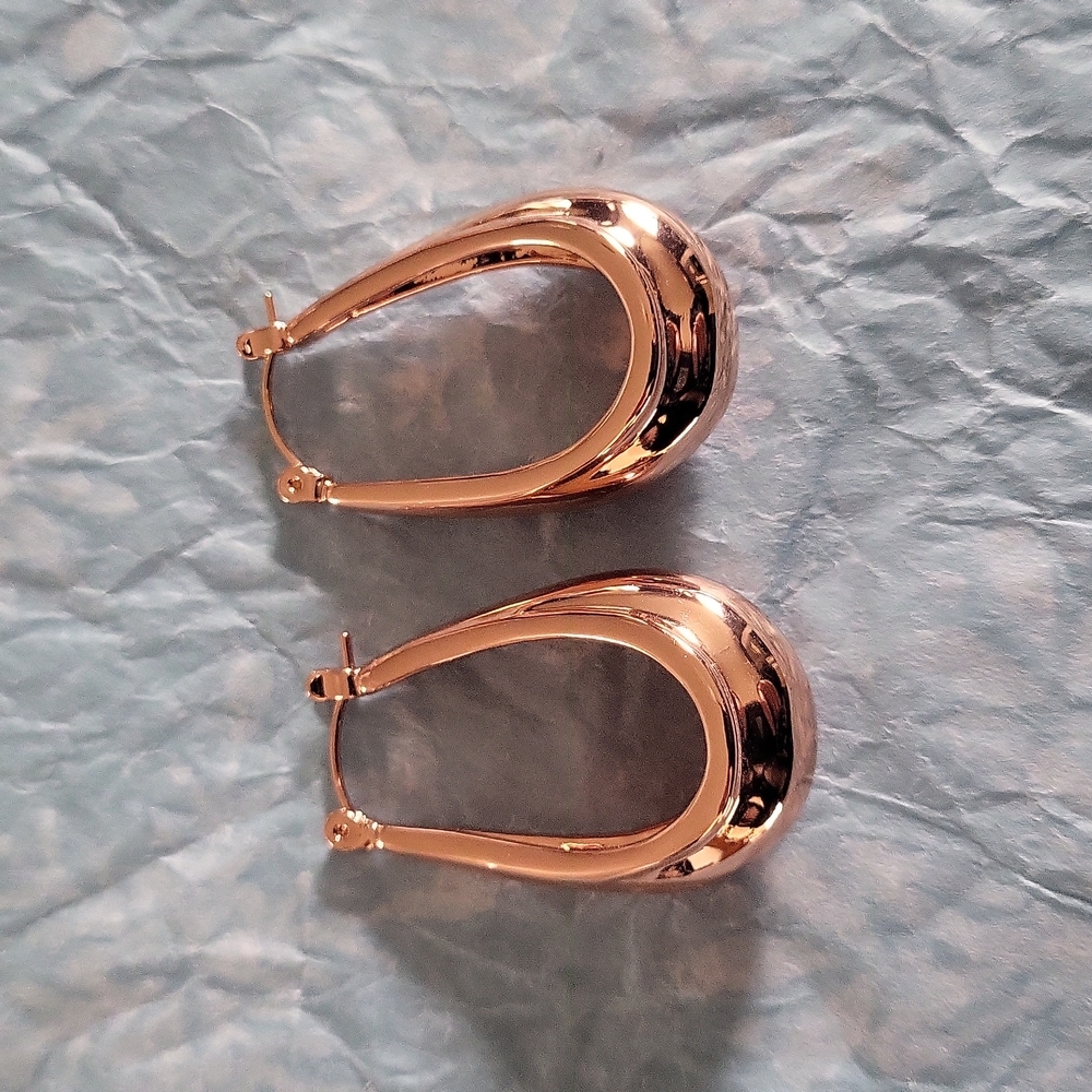 NWOT Bronzo Italia drop hoops